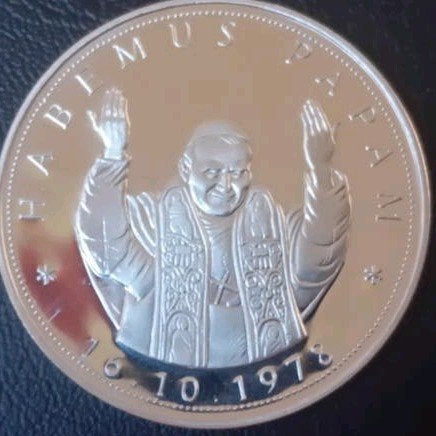 Zilveren Herdenkingsmunt Paus Johannes Paulus II, Ophalen of Verzenden, Zilver