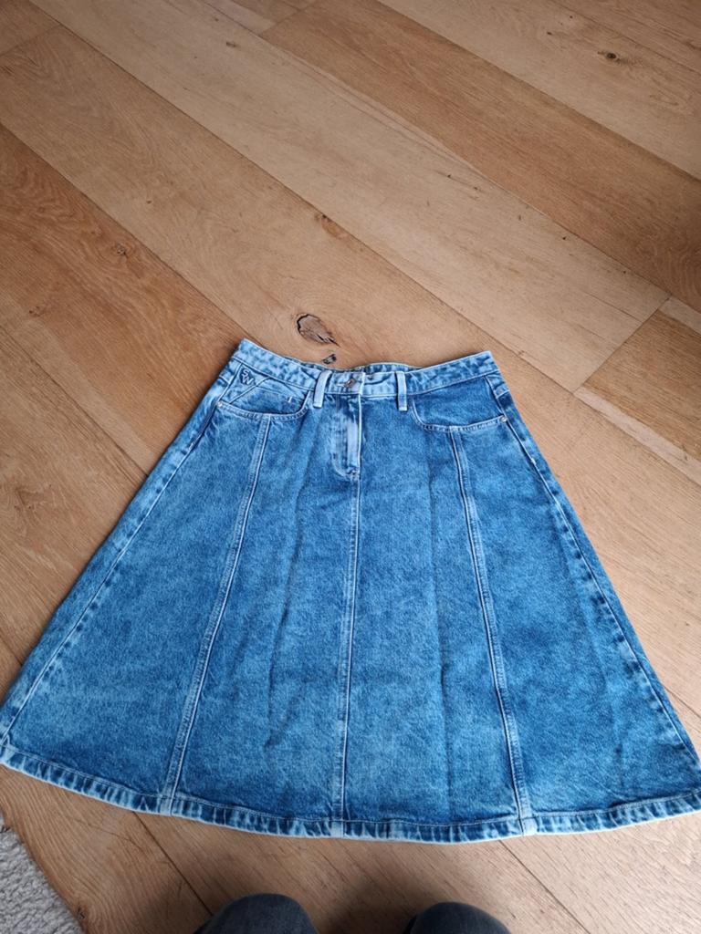 Sandwich A-lijn spijkerrok maat L 40, Kleding | Dames, Rokken, Blauw, Maat 42/44 (L), Ophalen of Verzenden, Knielengte
