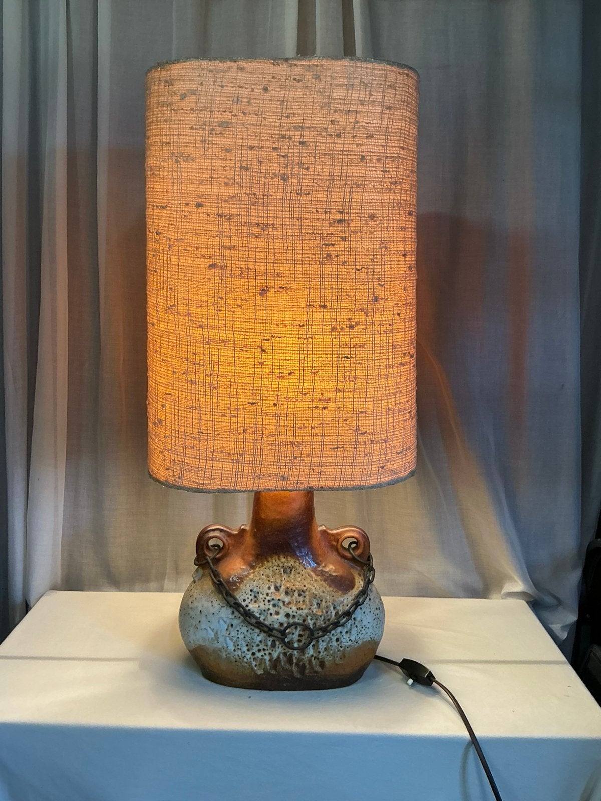 Grote Vintage tafellamp keramiek ,Carstens ,, Ophalen of Verzenden