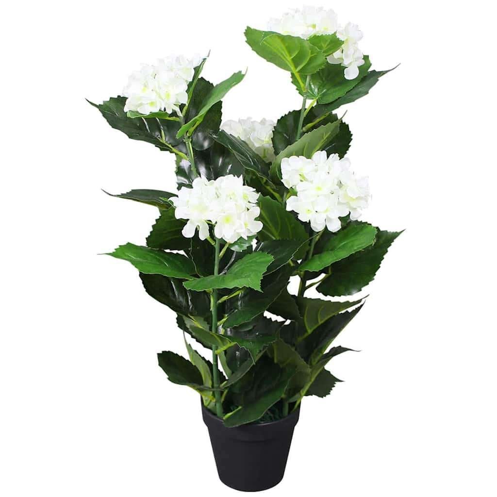 Kunstplant hortensia kamerplant pot 60cm wit GRATIS BEZORGD!, Binnen, Verzenden, Met pot of vaas, Nieuw