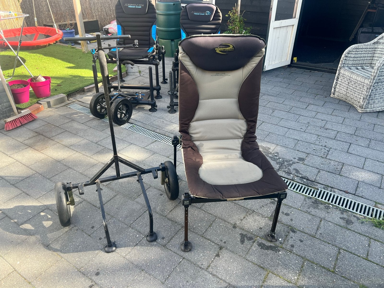 Korum visstoel met transport systeem, Watersport en Boten, Ophalen, Gebruikt, Overige typen