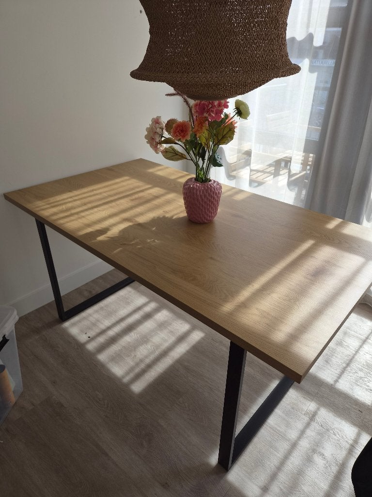 Rechthoekige tafel, Ophalen, Eikenhout, 50 tot 100 cm, Zo goed als nieuw