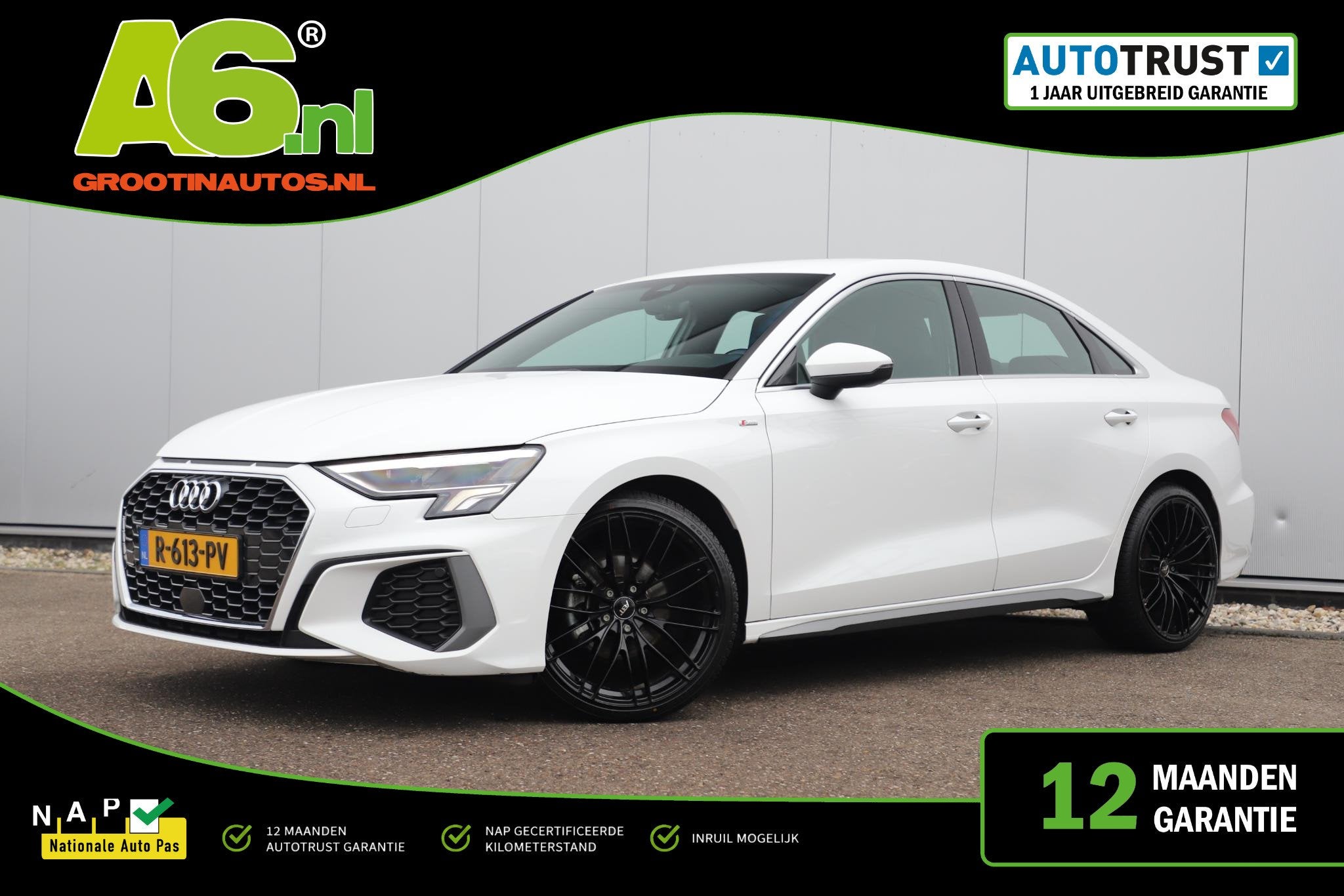 Audi A3 Limousine 30 TFSI S edition Automaat 19 inch ABT Vel, Auto's, Automatische klimaatregeling, Gebruikt, Met garantie (alle)