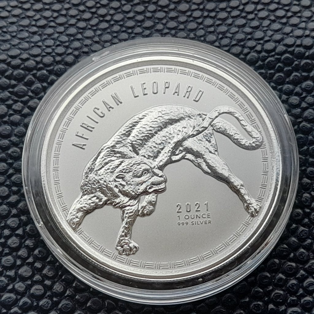 2021 African Leopard Ghana 1 oz silver, Ophalen of Verzenden, Overige landen, Zilver