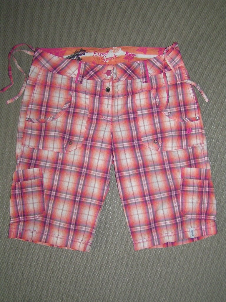 Vrolijk geruite Esprit short maat L., Kleding | Dames, Kort, Maat 42/44 (L), Nieuw, Oranje