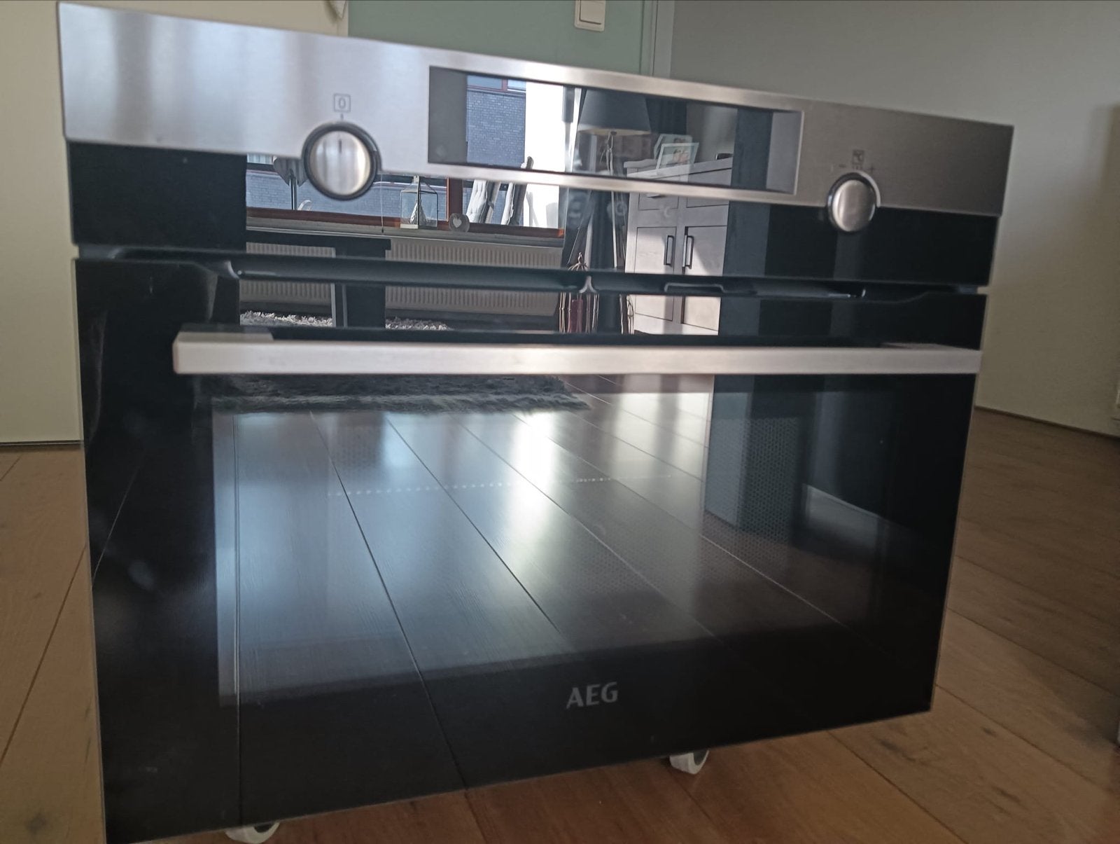 AEG Combi-oven met Magnetronfunctie - Zo goed als nieuw, Ophalen, 45 tot 50 cm, Inbouw, 45 tot 60 cm