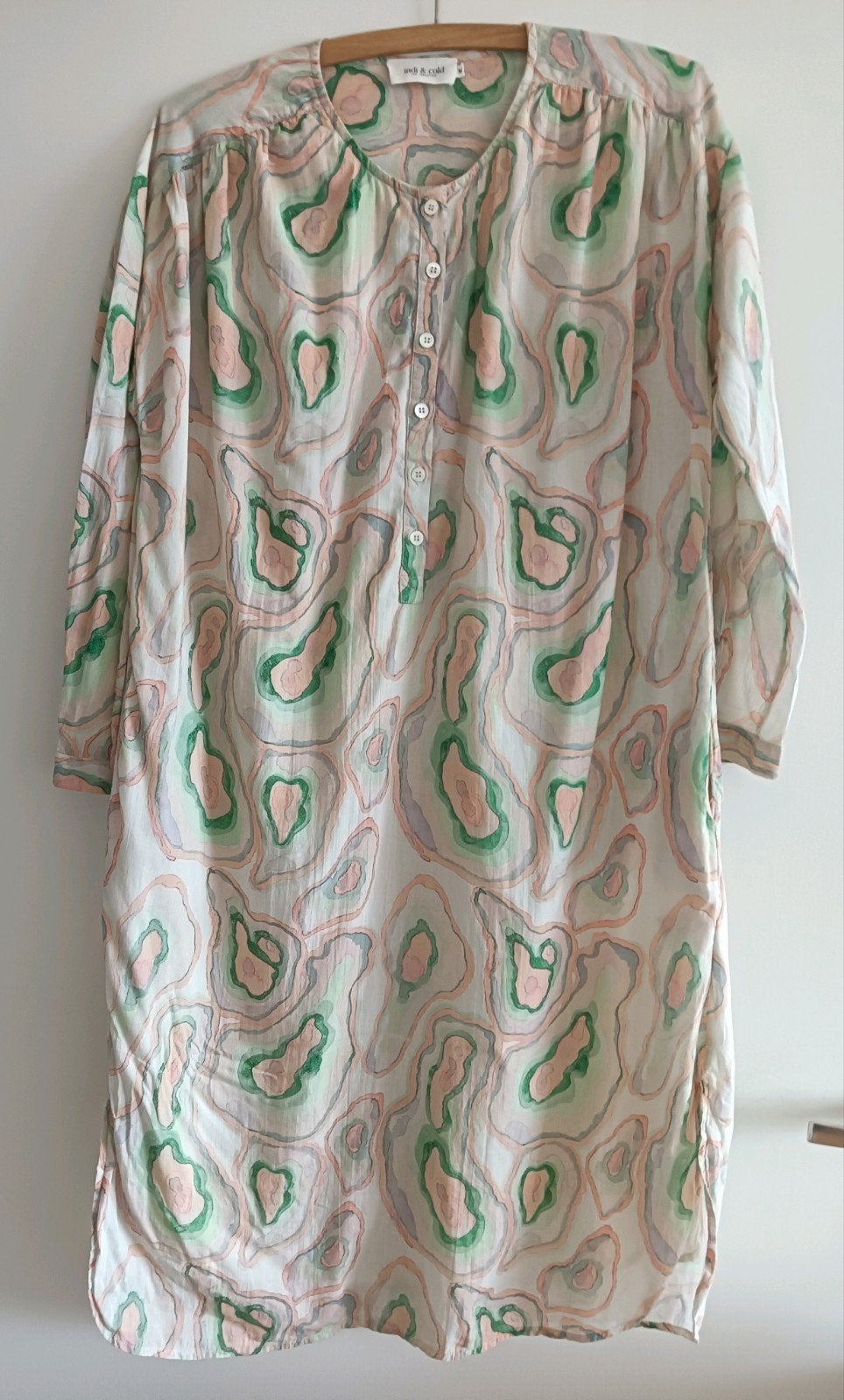 Indi & Cold jurk maat 42/44 van organic katoen, Kleding | Dames, Jurken, Josephine & Co, Overige kleuren, Maat 42/44 (L), Ophalen of Verzenden