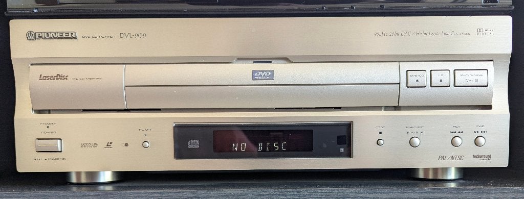 Pioneer DVL-909 Laserdisc/dvd/cd speler met regio mod, Ophalen, Gebruikt