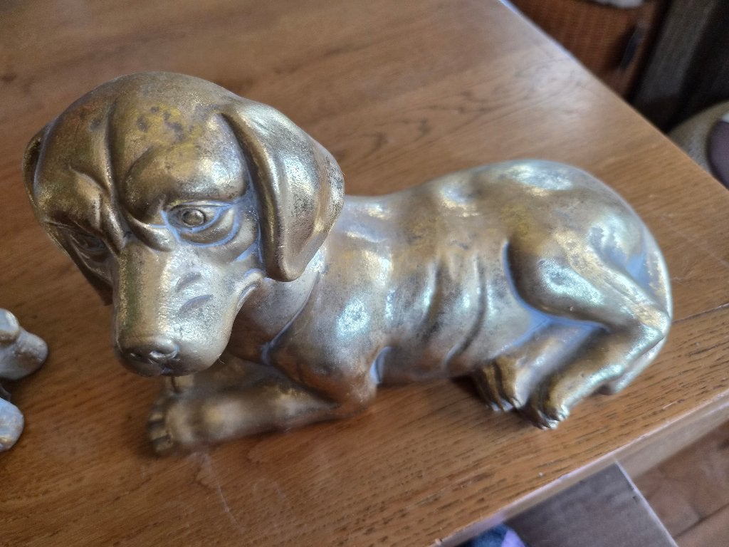gouden hond beeld, Ophalen of Verzenden, Zo goed als nieuw, Dier