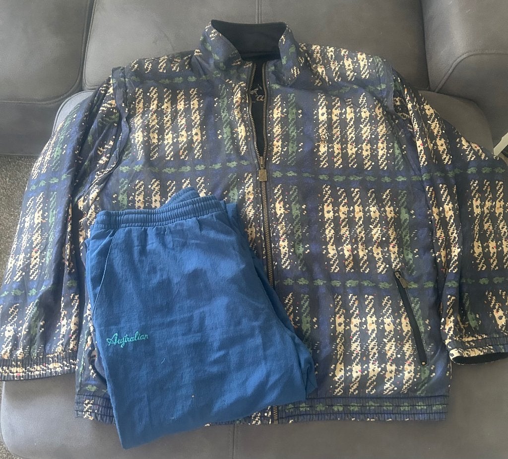 zeldzaams Oldschool Australian trainingspak jaren 90, Kleding | Heren, Blauw, Maat 56/58 (XL), Ophalen of Verzenden, Gedragen