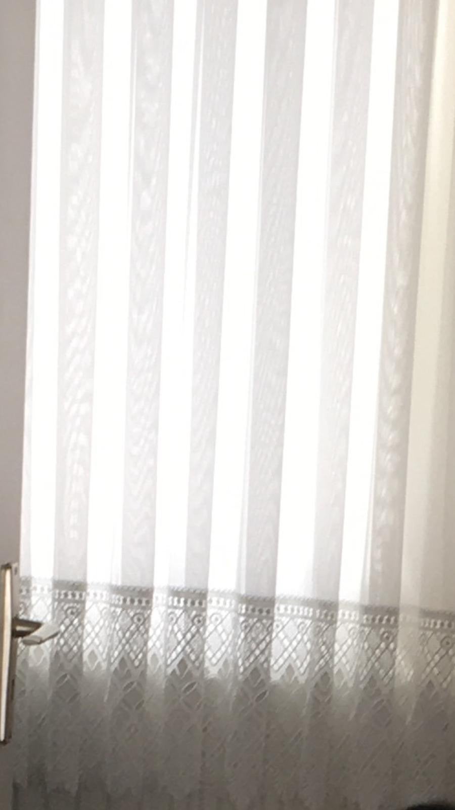 Wit Vitrage Gordijn met Kant - 400x195 cm, Ophalen, Zo goed als nieuw, Wit, Vitrage