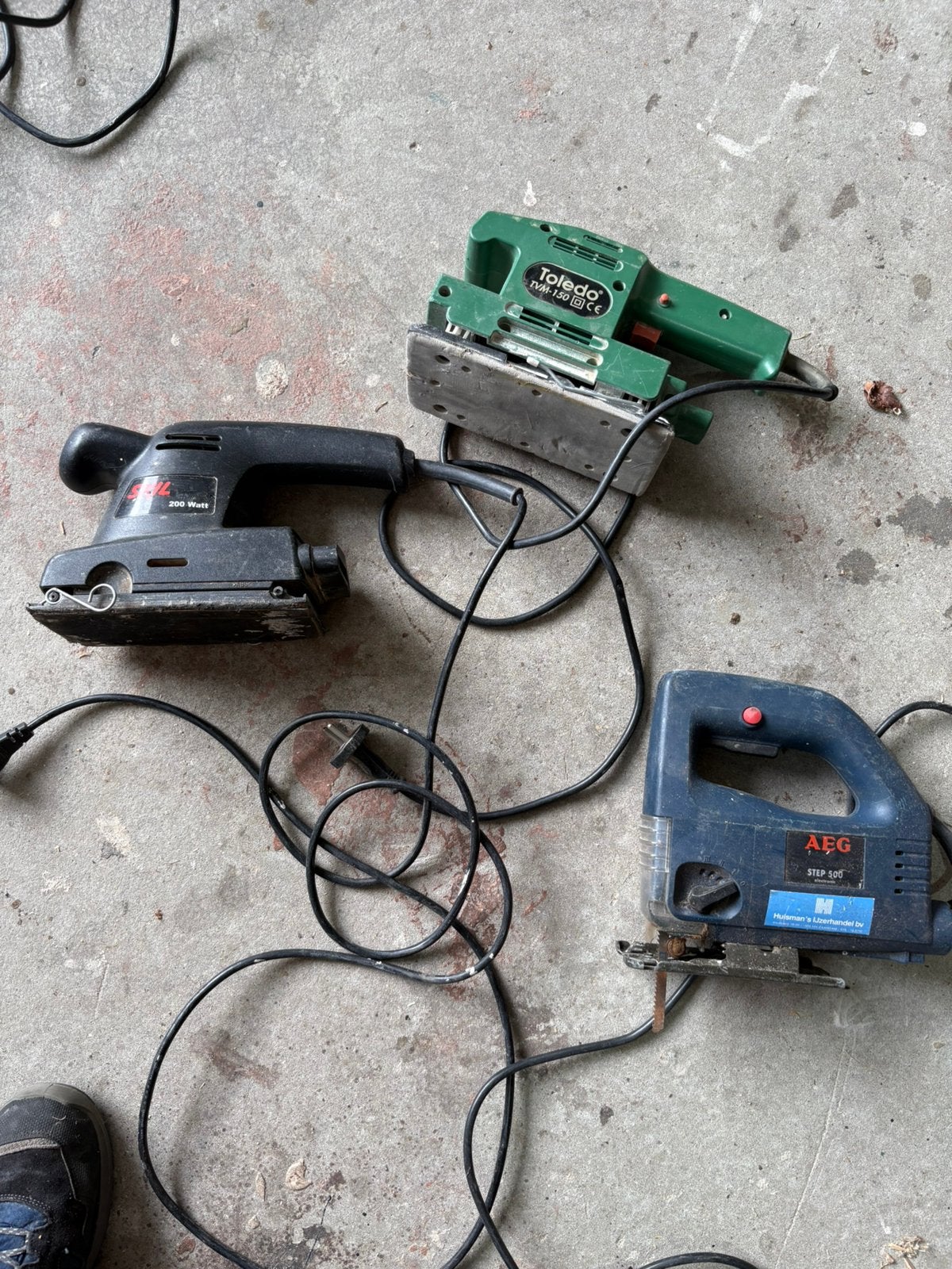 Decoupeerzaag vlakschuurmachines, Doe-het-zelf en Verbouw, Gereedschap | Schuurmachines, Ophalen of Verzenden, Gebruikt, Minder dan 600 watt