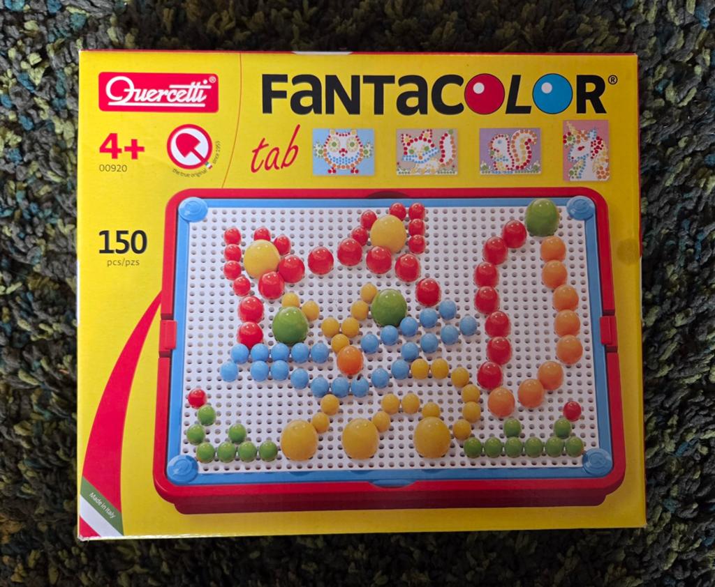 Quercetti Fantacolor Tab Steekmozaïek 150 stuks 4+, Ophalen of Verzenden, Zo goed als nieuw, Bouwen