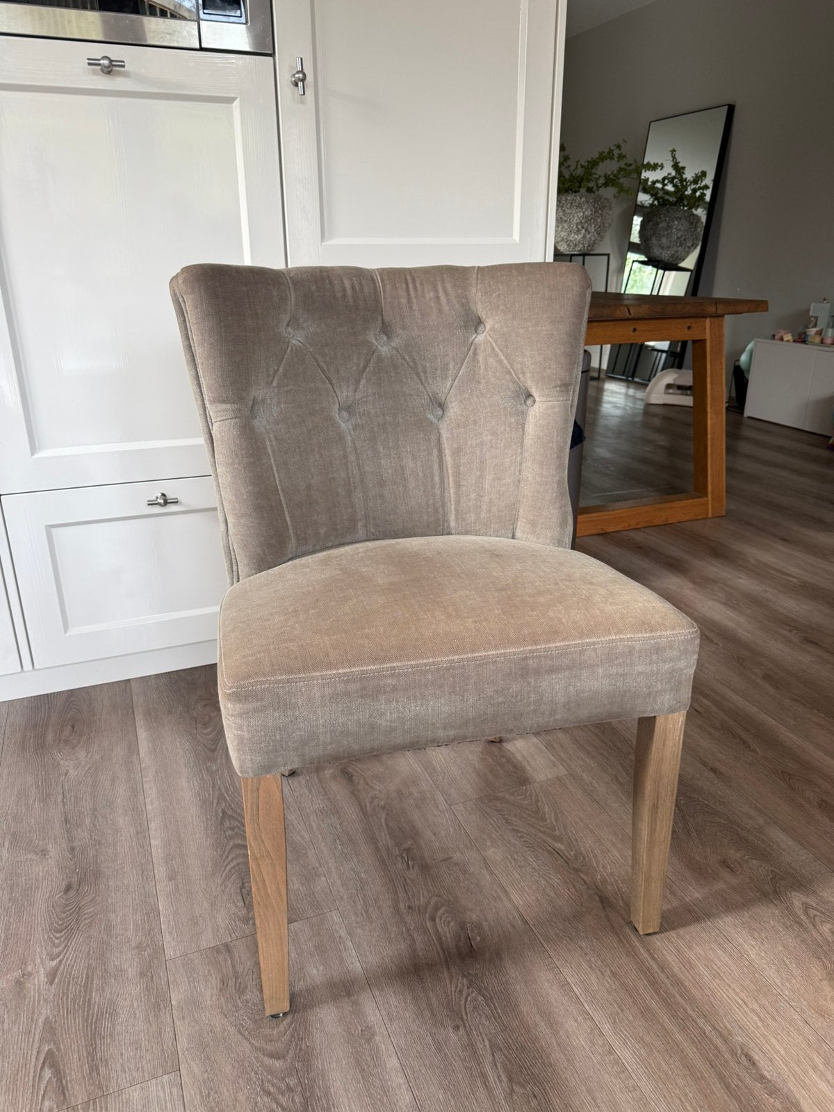 6 olav stoelen, goede kwaliteit, Ophalen, Bruin, Zo goed als nieuw, Stof