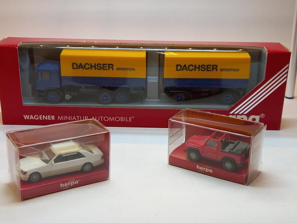 Herpa MAN Dachser & Mercedes Benz My First Collection, Verzenden, Zo goed als nieuw, Bus of Vrachtwagen, Herpa