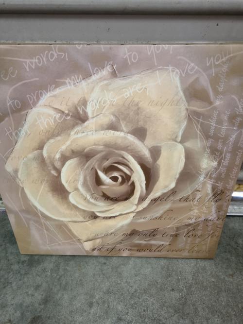 Schilderij doek roos sepia kleuren, Ophalen of Verzenden, 'T Olde Gre-j, Info@toldegrej.nl, Endepoelstraat 20f Didam