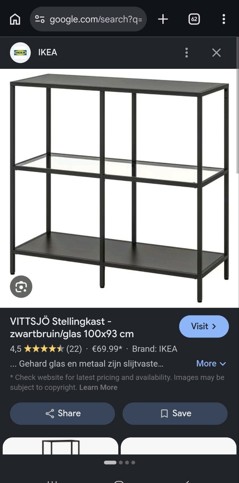 VITTSJÖ Stellingkast, Ophalen