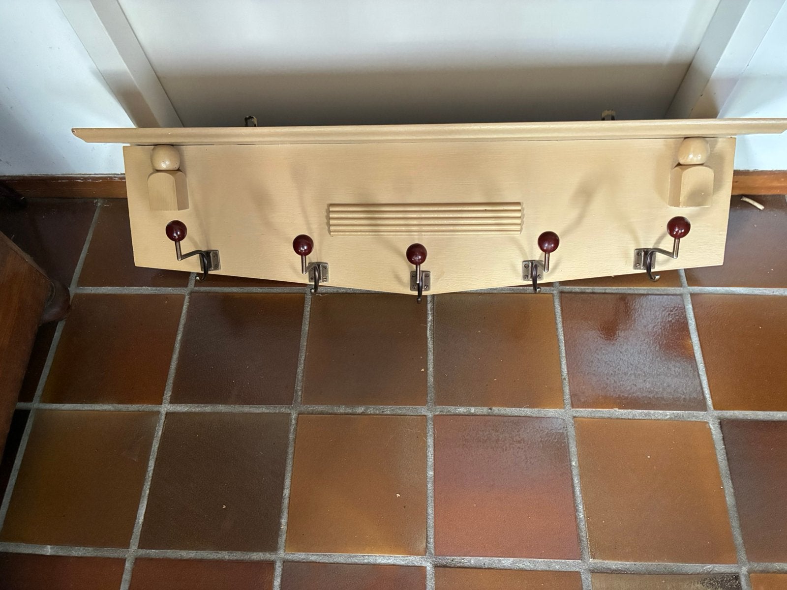 Authentieke Art Deco/ Amsterdamse School Kapstok Jaren 30/50, Zo goed als nieuw, Minder dan 100 cm, Hout, Ophalen