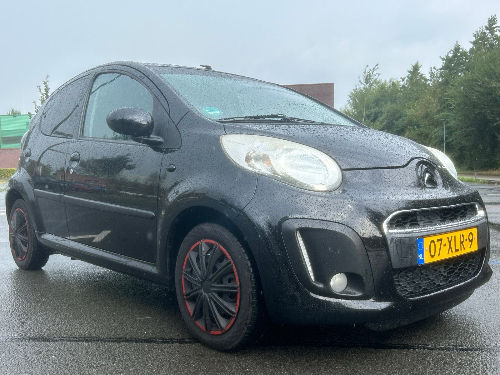 Citroën C1 1.0i 68PK 5D 2012 Zwart AIRCO CarPlay, Auto's, Voorwielaandrijving, Stof, Zwart, 4 stoelen