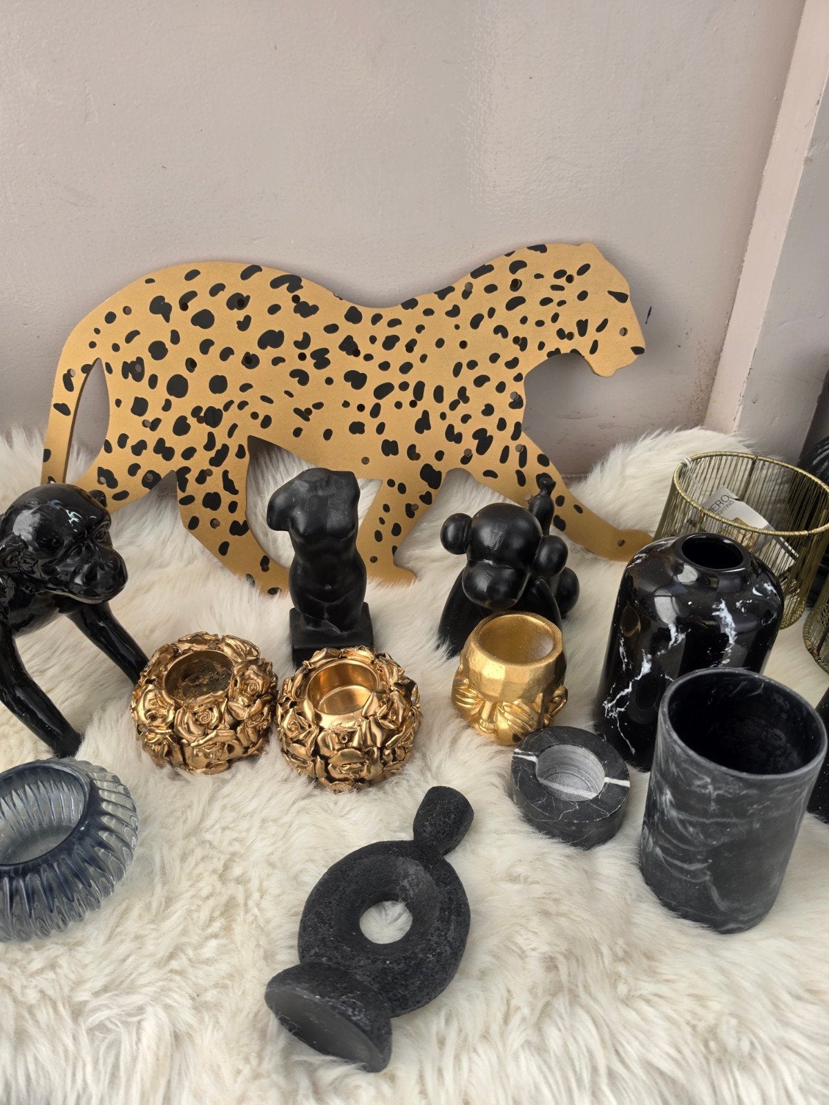 Huis decoratie, home deco, goud, zwart, Ophalen of Verzenden, Zo goed als nieuw