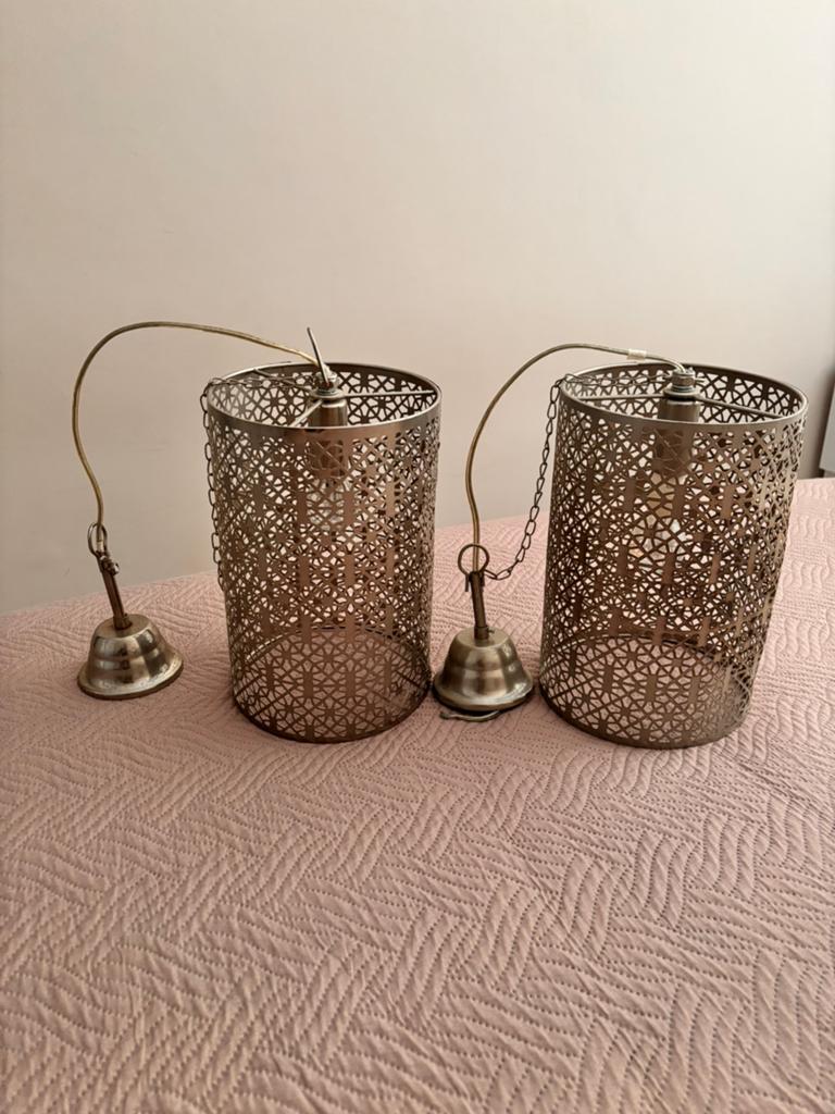 Set van 2 Karwei hanglampen - Oosterse stijl, Ophalen, Gebruikt