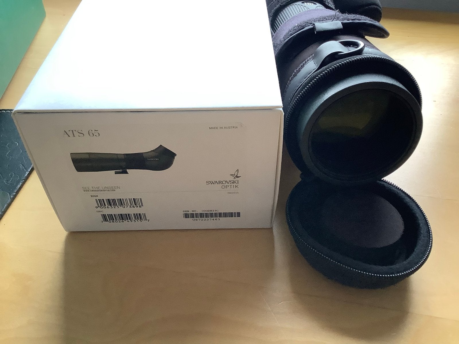 Swarovski ATS 65 Telescoop met oculair en beschermhoes, Audio, Tv en Foto, Optische apparatuur | Telescopen, Ophalen of Verzenden