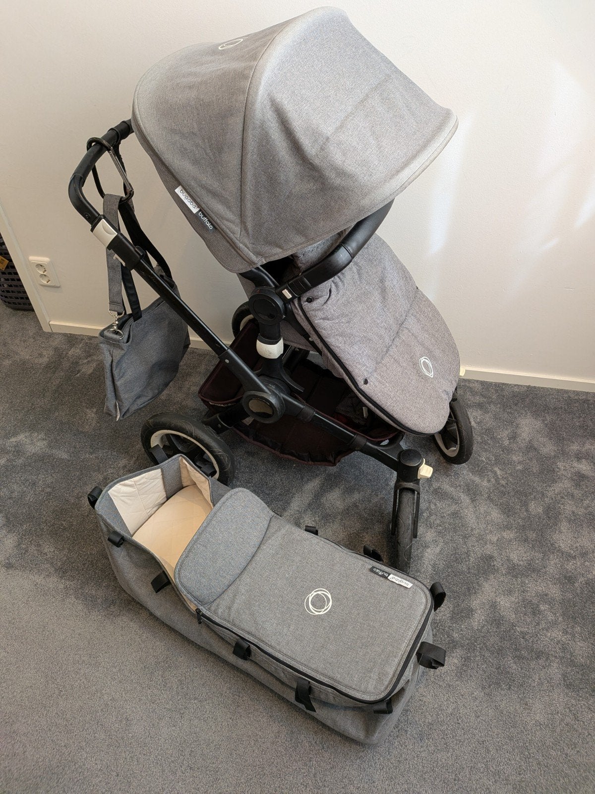 Bugaboo Buffalo kinderwagen met reiswieg en accessoires, Gebruikt, Bugaboo, Met reiswieg, Ophalen