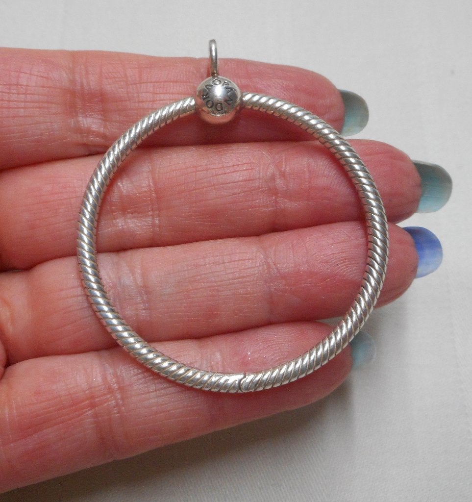 Zilveren grote Pandora Moments O hanger nr.231, Verzenden, Zo goed als nieuw, Zilver, Zilver