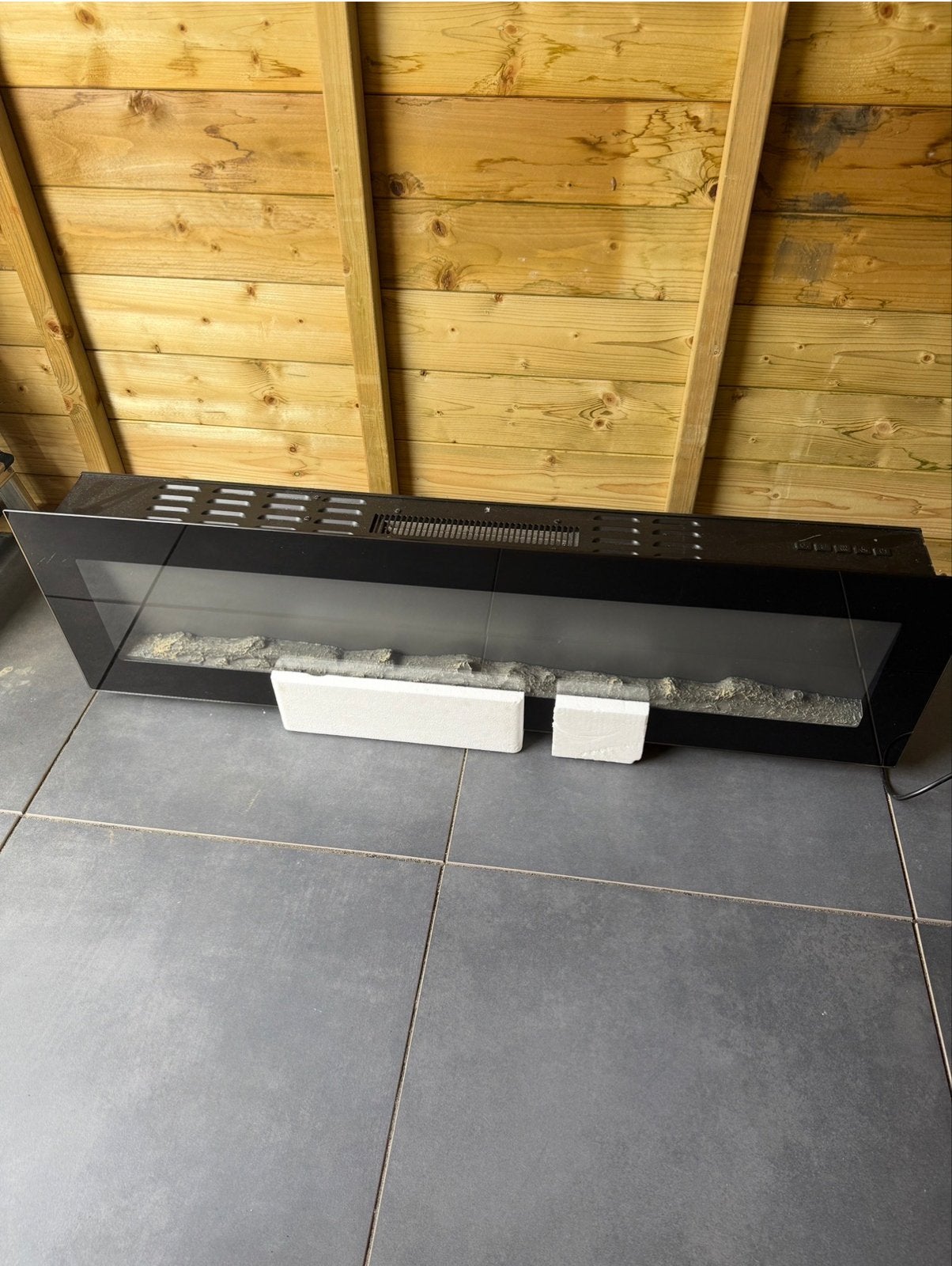 Moderne elektrische haard, Huis en Inrichting, Haarden, Ophalen, Gebruikt, Hangende haard, Elektrische haard