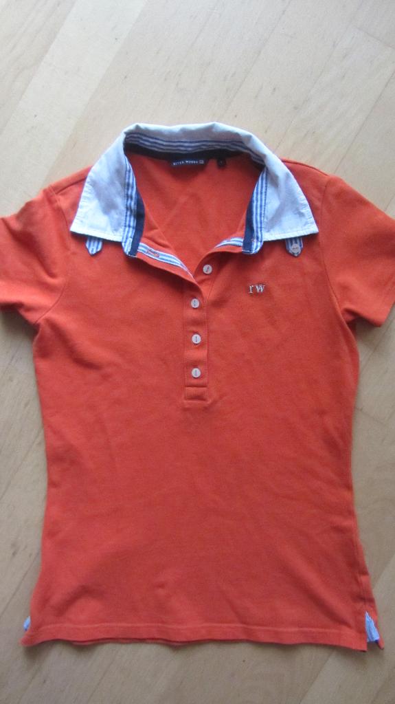 oranje poloshirt Riverwood, mt S, Oranje, Zo goed als nieuw, Korte mouw, Maat 36 (S)