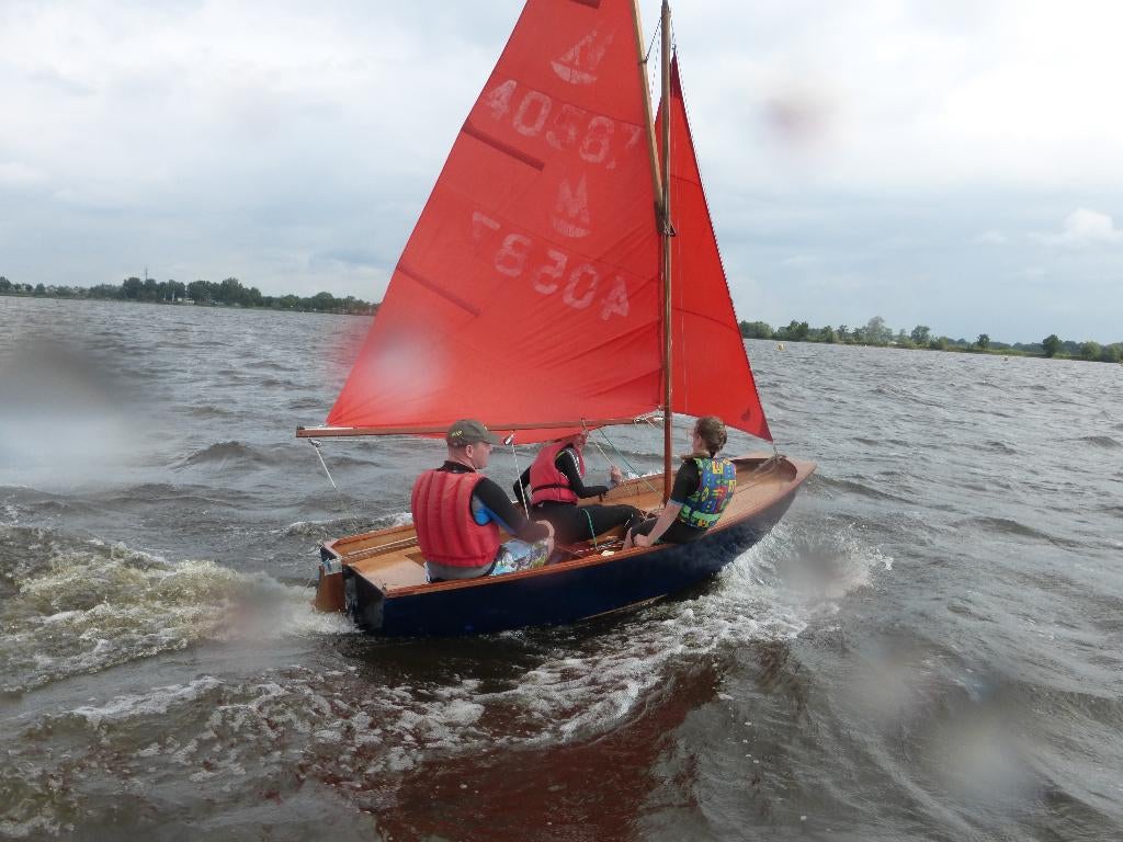 Dinghy Mirror jeugdzeilboot, Watersport en Boten, Ophalen, 70 cm, Gebruikt, Fok