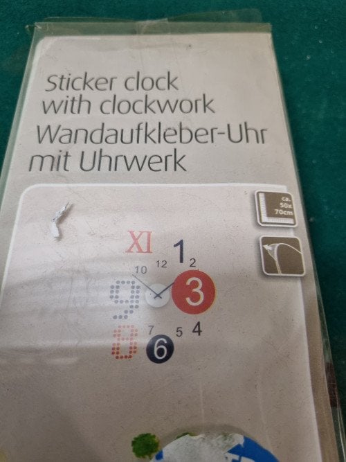 Sticker klok wand model, Ophalen of Verzenden, 'T Olde Gre-j, Info@toldegrej.nl, Endepoelstraat 20f Didam