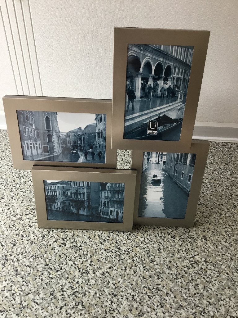 Umbra fotolijst voor 4 foto's - Goudkleurig, Ophalen, 35 cm, Zo goed als nieuw, Fotolijst