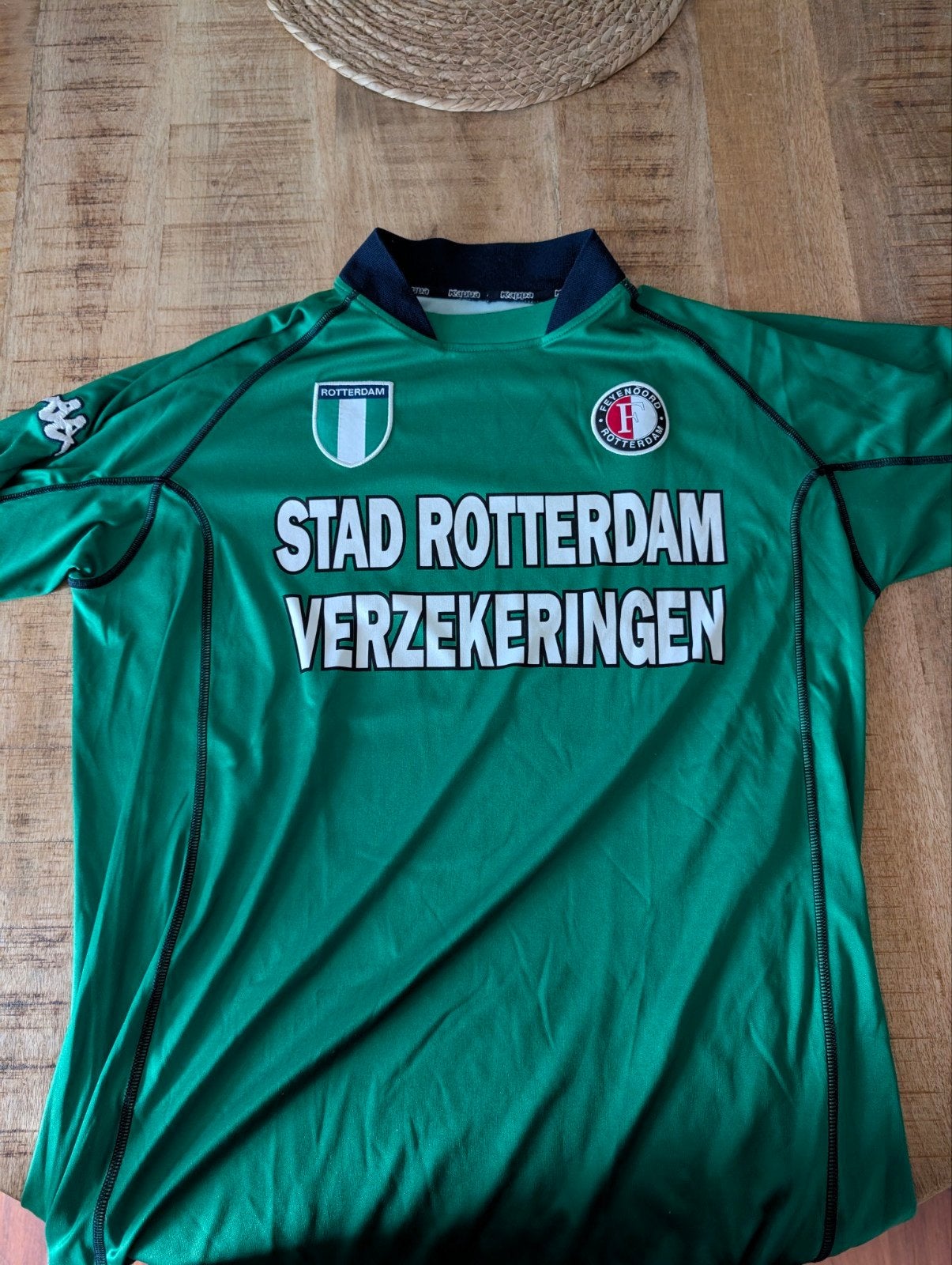 Feyenoord uitshirt groen 2002-2003 XXL, Kappa, Overige maten, Ophalen of Verzenden, Gedragen