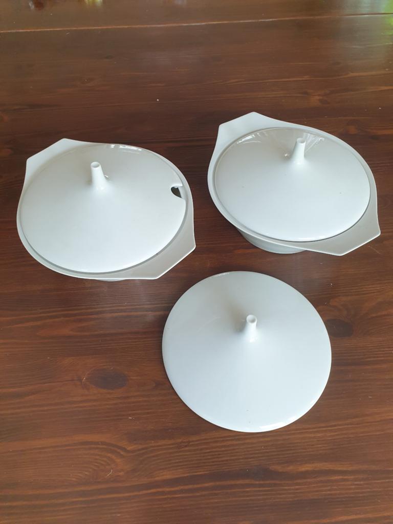 Rosenthal Germany: 2 dekschalen en 1 deksel - Wit porcelein, Ophalen