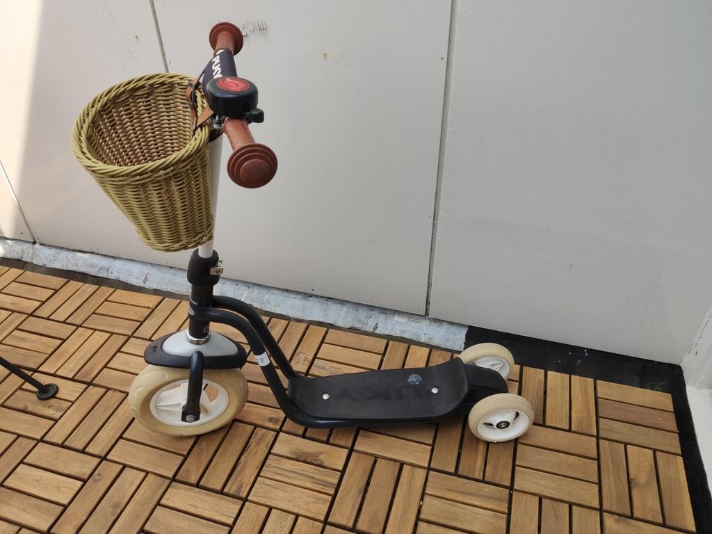 Puky kinderstep (2 jaar) zwart met mandje, Fietsen en Brommers, Steps, Ophalen, Gebruikt, Gewone step