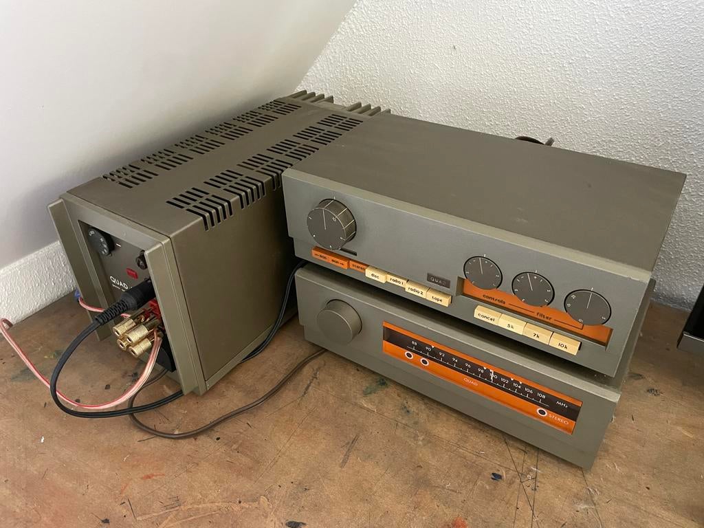 Quad 33 - 303 versterker set met tuner, Audio, Tv en Foto, Gebruikt, Ophalen, Overige merken, Minder dan 60 watt