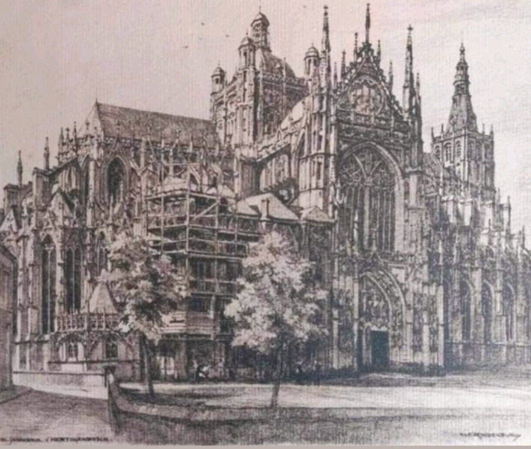 s' Hertogenbosch.. St. Janskerk .. 1940 ... H.E. Roodenburg., Ophalen of Verzenden