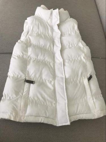 Bodywarmer 122 128 jas wit witte meisje, Verzenden, Gebruikt, Meisje, Jas