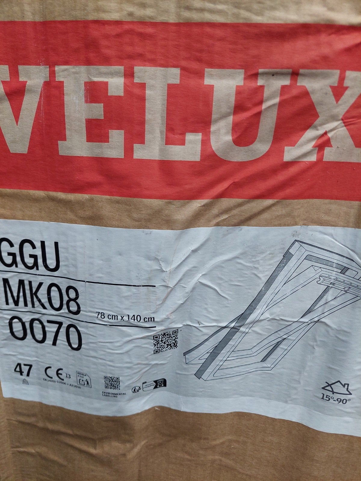 4x nieuwe kunststof dakramen ggu mk08 78x140 cm compleet, Ophalen, Minder dan 80 cm, 120 tot 160 cm, Nieuw