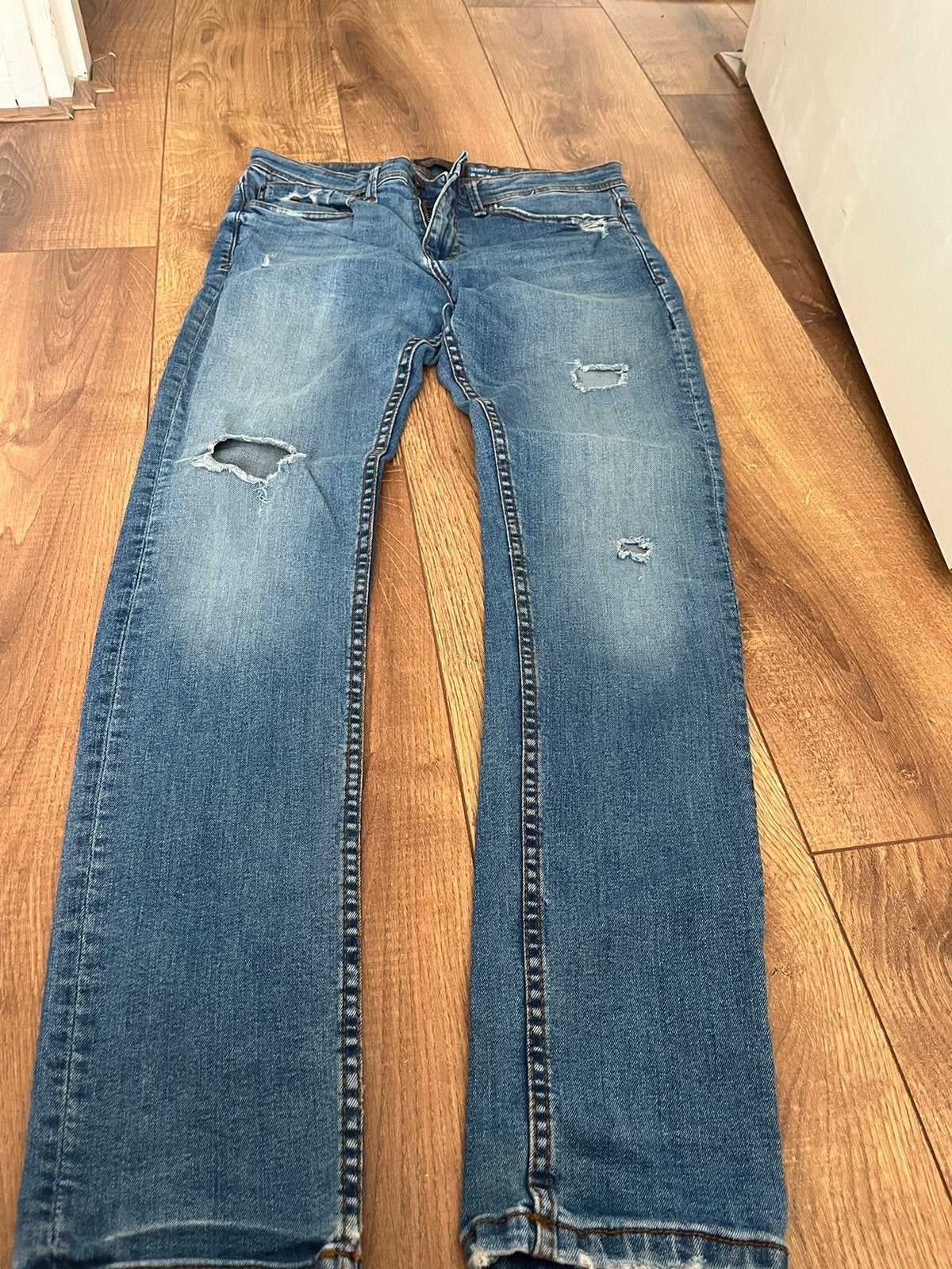 Bershka denım skınny fıt 38, Ophalen of Verzenden, Zo goed als nieuw, Blauw, W32 (confectie 46) of kleiner