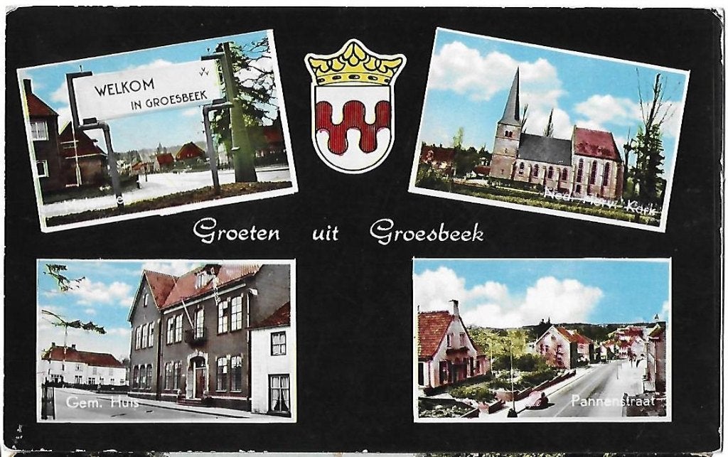 Groesbeek Oude gelopen Ansichtkaart ( 6309 ), Verzamelen, Ansichtkaarten | Nederland, Ophalen of Verzenden, 1980 tot heden, Gelopen