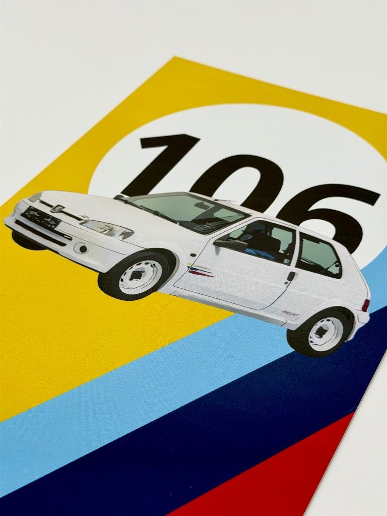 Peugeot 106 rallye | 20x30cm, Ophalen of Verzenden, Nieuw, Reclamebord