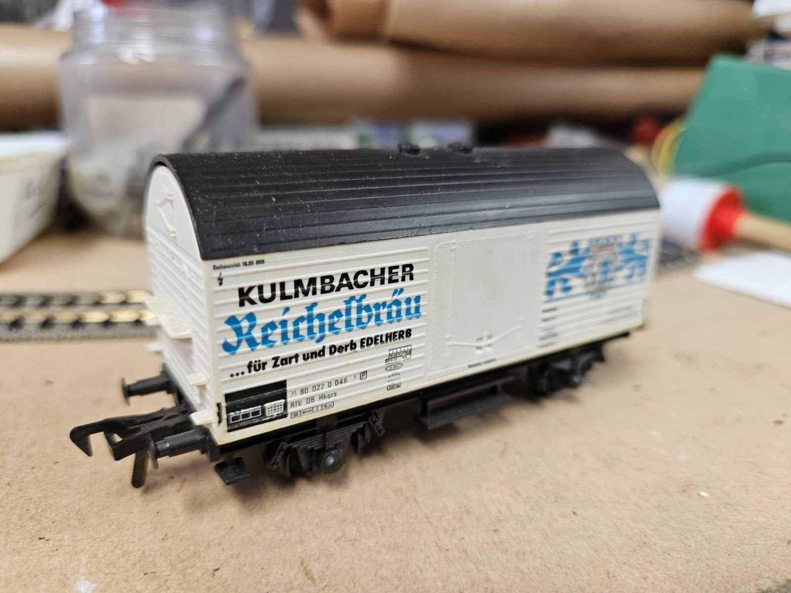 Fleischmann HO Kulmbacher Bierwagon - Gebruikt, Gebruikt, Gelijkstroom, Fleischmann, Wagon
