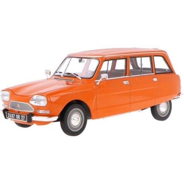 Citroen Ami 8 Break 1975 Tenere Oranje Modelauto 1/18 Norev, Auto, Norev, Ophalen of Verzenden, Norev