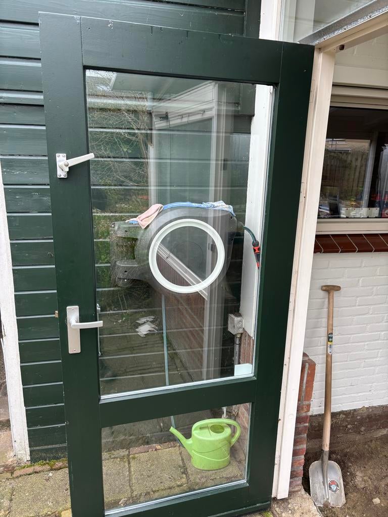 2x Buitendeur met dubbel glas (één met lichte schade), Ophalen, Gebruikt, 80 tot 100 cm, Buitendeur