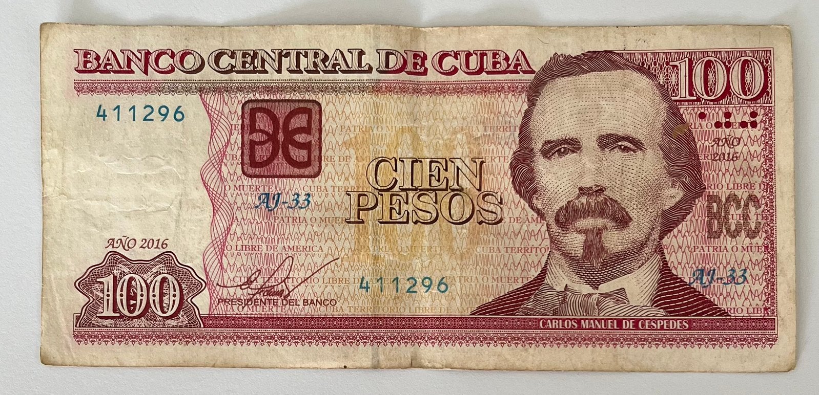 Cuba 100 Pesos 2016 gebruikte staat, Verzenden, Midden-Amerika, Los biljet