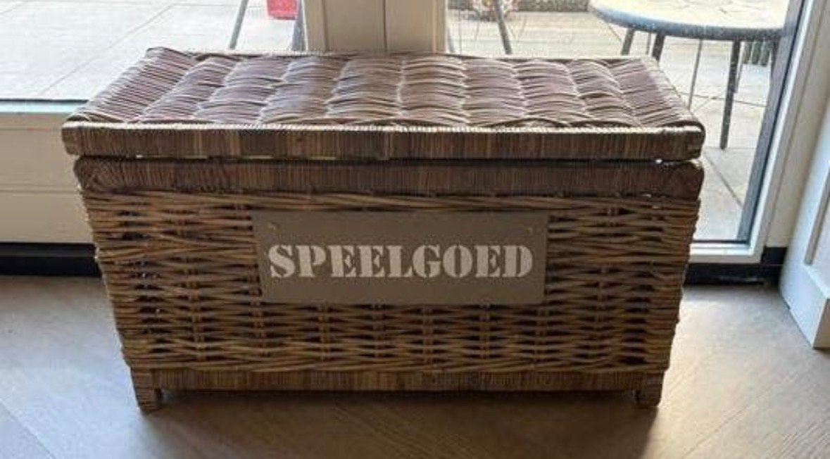 Rieten speelgoedkist, Ophalen, Zo goed als nieuw, 50 tot 100 cm, Minder dan 50 cm