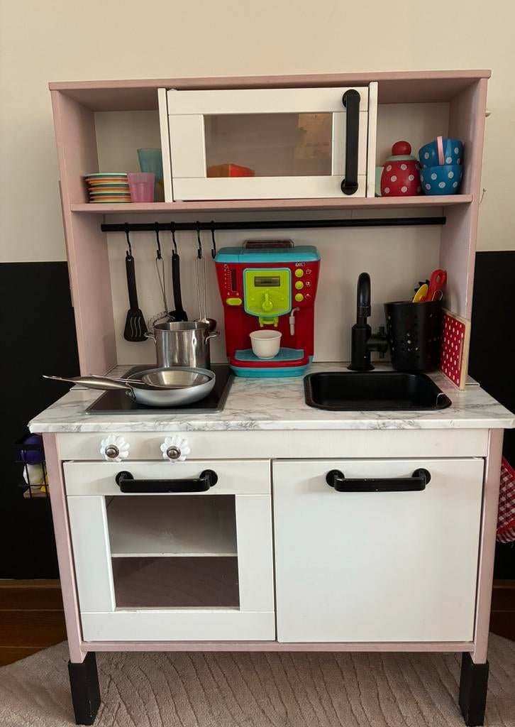 Speelkeuken met keukenspulletjes, Ophalen, Gebruikt, Hout, Speelkeuken