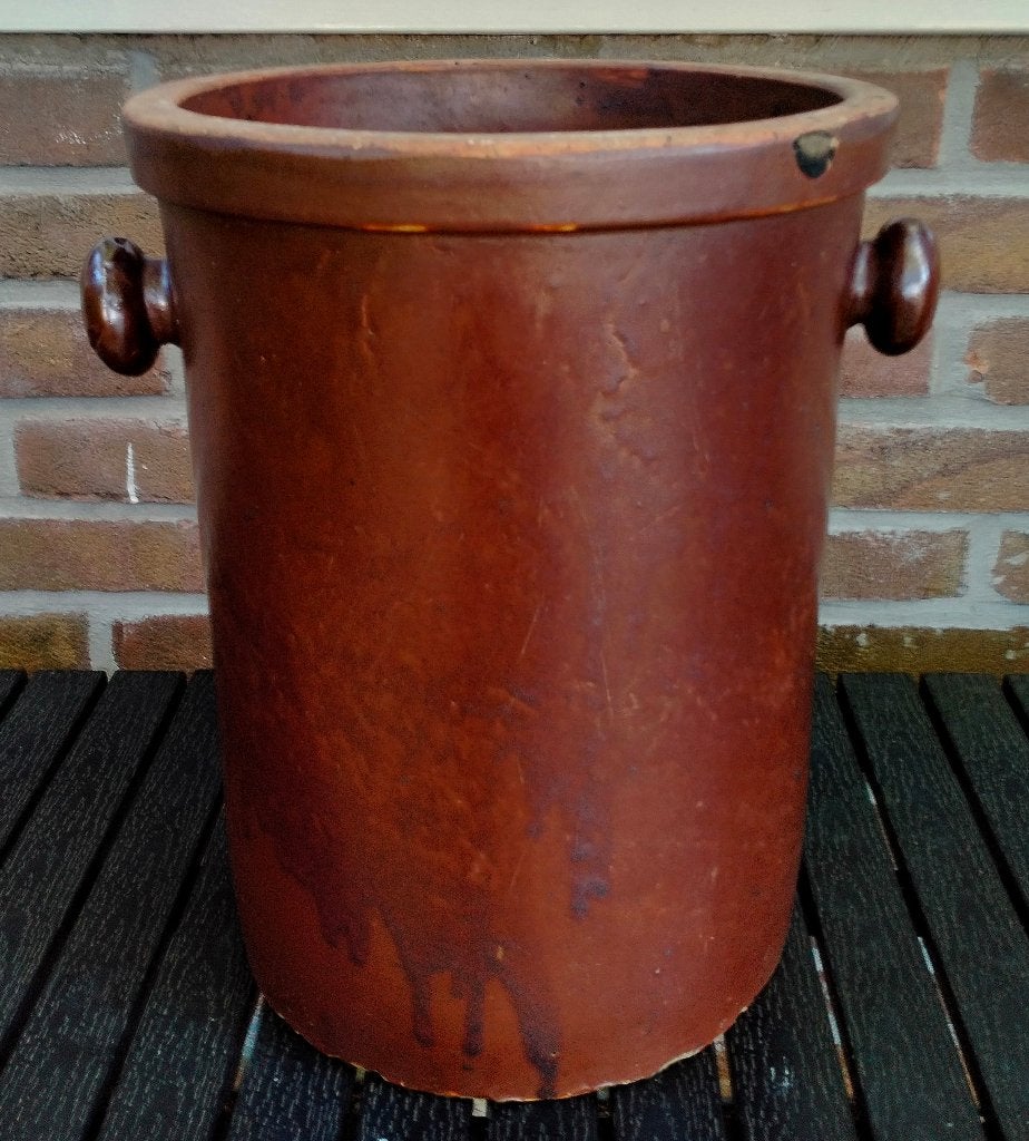 Antieke Gres / Keulse Pot / Bloempot - Steengoed Aardewerk, Antiek en Kunst, Ophalen of Verzenden